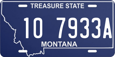 MT license plate 107933A