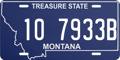 MT license plate 107933B