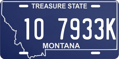 MT license plate 107933K