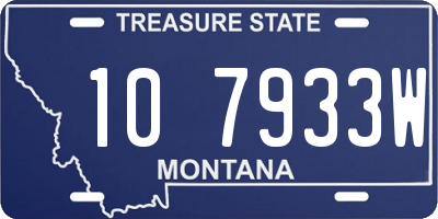 MT license plate 107933W