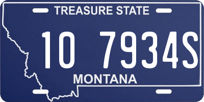 MT license plate 107934S