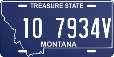 MT license plate 107934V