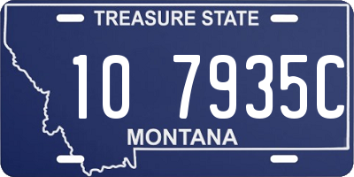 MT license plate 107935C