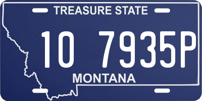 MT license plate 107935P