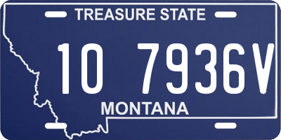 MT license plate 107936V