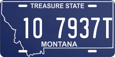 MT license plate 107937T