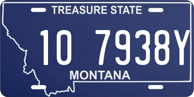 MT license plate 107938Y