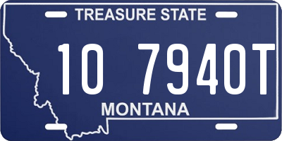 MT license plate 107940T