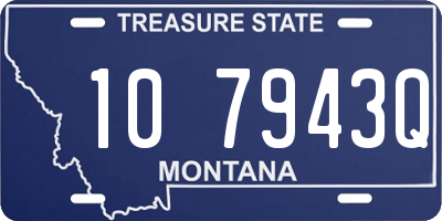 MT license plate 107943Q