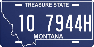 MT license plate 107944H