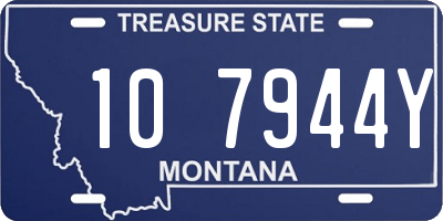 MT license plate 107944Y