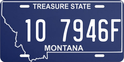 MT license plate 107946F