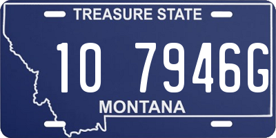 MT license plate 107946G