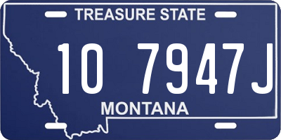 MT license plate 107947J