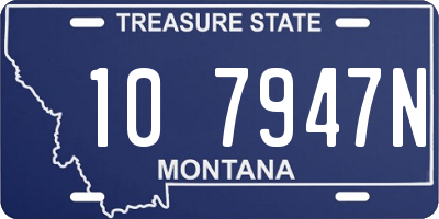 MT license plate 107947N