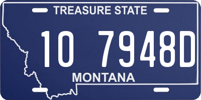 MT license plate 107948D