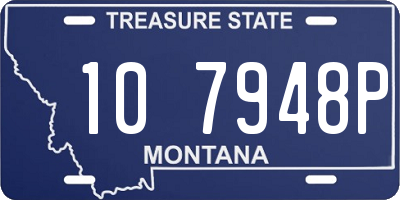 MT license plate 107948P