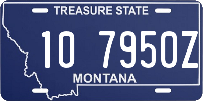 MT license plate 107950Z