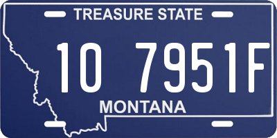 MT license plate 107951F