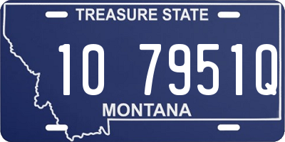 MT license plate 107951Q