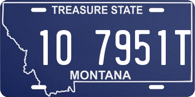 MT license plate 107951T