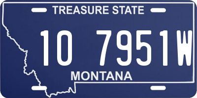 MT license plate 107951W