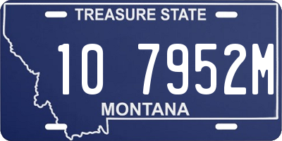 MT license plate 107952M