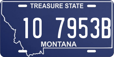 MT license plate 107953B