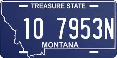 MT license plate 107953N