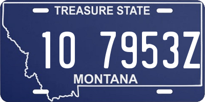 MT license plate 107953Z