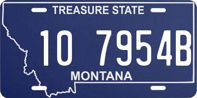 MT license plate 107954B