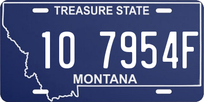 MT license plate 107954F