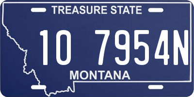 MT license plate 107954N