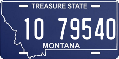 MT license plate 107954O