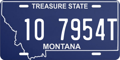 MT license plate 107954T