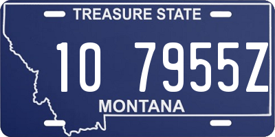 MT license plate 107955Z