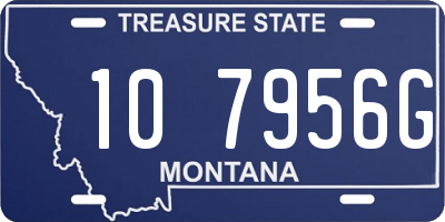 MT license plate 107956G