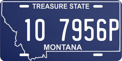 MT license plate 107956P