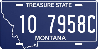 MT license plate 107958C