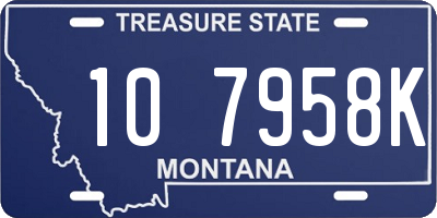 MT license plate 107958K