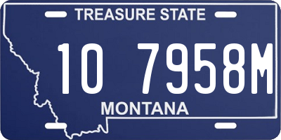 MT license plate 107958M