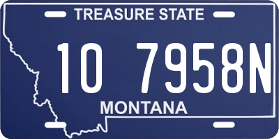 MT license plate 107958N