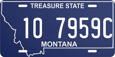 MT license plate 107959C