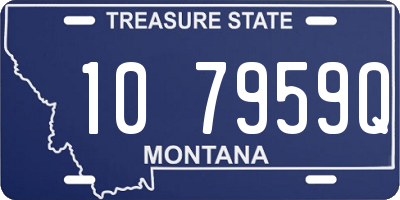 MT license plate 107959Q