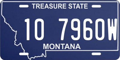 MT license plate 107960W