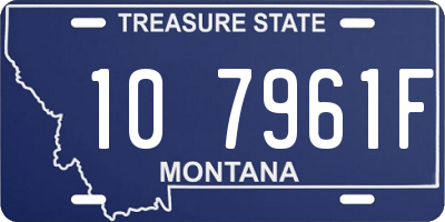 MT license plate 107961F