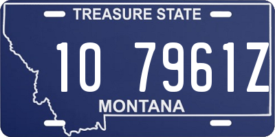 MT license plate 107961Z