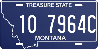 MT license plate 107964C