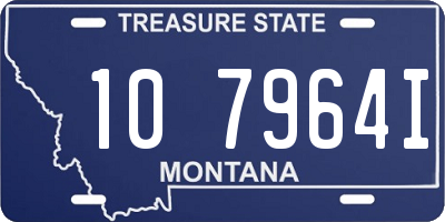 MT license plate 107964I