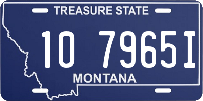 MT license plate 107965I